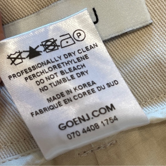 GOEN J FLARED SHORTS Cream High Waist Cuffed Leg Lace Side TrimGorgeous! Size 8 - Picture 9 of 11